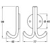 Coat Hook Stainless Steel 42 x 99 mm Face fixing Satin stainless steel finish