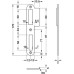 Strike Plate Length 170 mm Stainless Steel DIN left hand satin