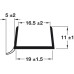 Plinth Sealing Strip for 18-19 mm Thick Plinth Panels 3050 mm Length Transparent plastic