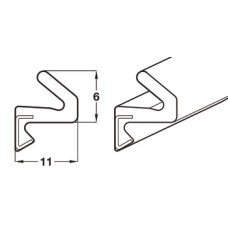 Frame Perimeter Seal for Folding Patio Doors Slido Fold 100-U Top hung end folding system Length 15 m brown finish