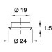Cylinder Rosette for Use with Ø 18 m Cylinders Brass bright nickel