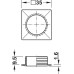 Square Rosette for 19 mm Door Thickness Polished chrome plated