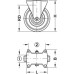 Single Wheel Castor Ø 80-160 mm Plate Fixing with screw-on plate Wheel Ø 80 mm load capacity 50 kg fixed castor without brake
