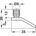 Lever Type Stop for Press Fitting Plastic White finish