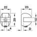 Shelf Support Clamp Design Screw Fixing for 8-10 mm Glass and Wood Thickness Stainless steel