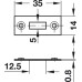 Striking Plate for Profile Rod Extending Rod Lock Polished nickel plated