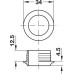 Push Lock Rosette for 19 and 25 mm Push-Lock Knobs Matt nickel plated
