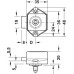 Rim Lock Mini Push-Lock Case Backset 15 mm Matt nickel