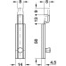 Furniture Bolt with Cranked Slide Concealed Screw Fixing Length 50 mm lift 9 mm polished