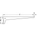 Flange Bracket Length 150-600 mm Shoptec Shopfitting System For hooking into shelf system columns or wall channels Silver coloured RAL 9006 finish length 200 mm with two hooks
