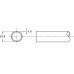 Headrail 316 L Cubicle Fittings for 13 mm Board Partitions PBA Stainless steel Length 3000 mm satin finish