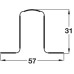 Finger Guard Rearguard Length 1960 mm Plastic Shields the hinge side of the door Length 1960 mm white