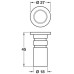 Dust Excluding Socket for Shoot Bolts Ø 11 mm Brass Spring loaded plunger Satin nickel plated