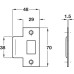 Mortice Latch Tubular Heavy Duty Latchbolt Operated by Lever Handles Backset 100 mm case size 123 mm satin brass