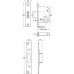 Mortice Deadlock Lock Case Only Steel and Zinc Alloy Backset 56 mm case size 79 mm satin stainless steel