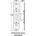 3 Point Deadbolt 45 mm with Lock Unit Centre Keep and Top/Bottom Keep Brass bolts zinc plated steel forend