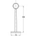 Flat Centre Post Bar Railing System For Ø 38-51 mm tubes Ø 38 mm polished chrome finish