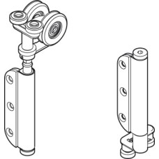 End Hanger Set Standard for Folding Patio Doors Slido Fold 100-U Top hung end folding system Right hand satin finish