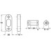 Hinge Bolt for External Outward Opening Doors Height 70 mm Coated Steel White
