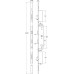 3 Point Hookbolt 45 mm with Lock Unit Centre Keep and Top/Bottom Keep Brass bolts zinc plated steel forend
