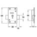 Rim Lock with Deadbolt for Cupboard Lock type: keyed to differ sanded brass