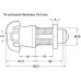 Padlockable Cam Lock for 6.5 12.2 or 19.2 mm Panels To suit panel thickness 6.5 mm bright nickel