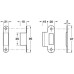 Mortice Latch Radius Forend Case Size 92 mm Startec Backset 60 mm case size 92 mm satin stainless steel
