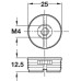Drawer Front Adjuster Fits into Ø 25 mm Hole Black