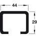 Top Safety Guide Channel for Sliding Interior and Exterior Doors Straightaway Bottom Rolling System Length 3000 mm