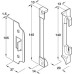 Rebate Set for Mortice Box Latches Brass Nickel plated