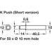 Push Door Catch Concealed or Surface Mounted Short Version with Magnet K Push Tech Grey