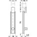 Furniture Bolt with Cranked Slide Concealed Screw Fixing Length 70 mm lift 11 mm polished