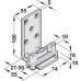 Single Lower Guide Hawa-Confort Top hung system Silver anodised aluminium bracket