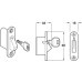 Window Restrictor Sash Steel and Plastic Sash-Lok Keyed version white