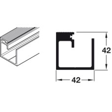 Bottom Channel for Folding Patio Doors Slido Fold Bottom rolling system end folding system Length 4.25 m