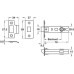 Mortice Latch Tubular Latchbolt Operated by Lever Handles Black Backset 57.5 mm case size 79 mm