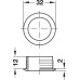 Push Lock Rosette for 19 and 25 mm Push-Lock Knobs Matt nickel plated
