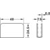 Counterplate for Magnetic Pressure Catches and for Glass Doors Black