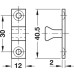 Twin Ball Catch for Screw Fixing Height: 70 mm bright brass