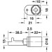 Cylinder Lock Symo 3000 for Pedestal Drawers Variant-C Zinc alloy Matt nickel finish