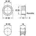 Push Lock Knob and Rosette for 19 mm Door Thickness Plastic Matt nickel-plated