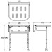 Foldaway Shower Seat with Legs Nyma Care/Pro White finish
