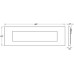 Letter Plate Sprung Flap 407 x 127 mm Brass Polished chrome