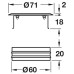 Cable Outlet Ø 60 mm Two Part Outlet sleeve and cover plate Fine ground stainless steel finish Ø 60 mm