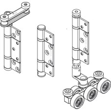 Intermediate Rolling Set for Folding Patio Doors Slido Fold Bottom rolling system end folding system Gold finish