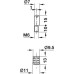 Locking Bolt with Socket Fitting for Espagnolette Locks Eccentric polished nickel plated