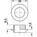 Push Lock Rosette for 19 mm Push-Lock Knobs and for 13 mm Door Thickness Matt nickel plated