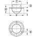 Ball Castor without Brake and Swivel Ø 13-25 mm For screw fixing Ball Ø 25 mm load capacity 17 kg