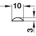 Profile Rod Solid Profile Symo 3000 For approx. 2000 mm high doors 1 pair = 2x 975 mm lengths