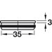 Flat End Cap Bar Railing System For Ø 38-51 mm tubes Ø 38 mm polished chrome finish